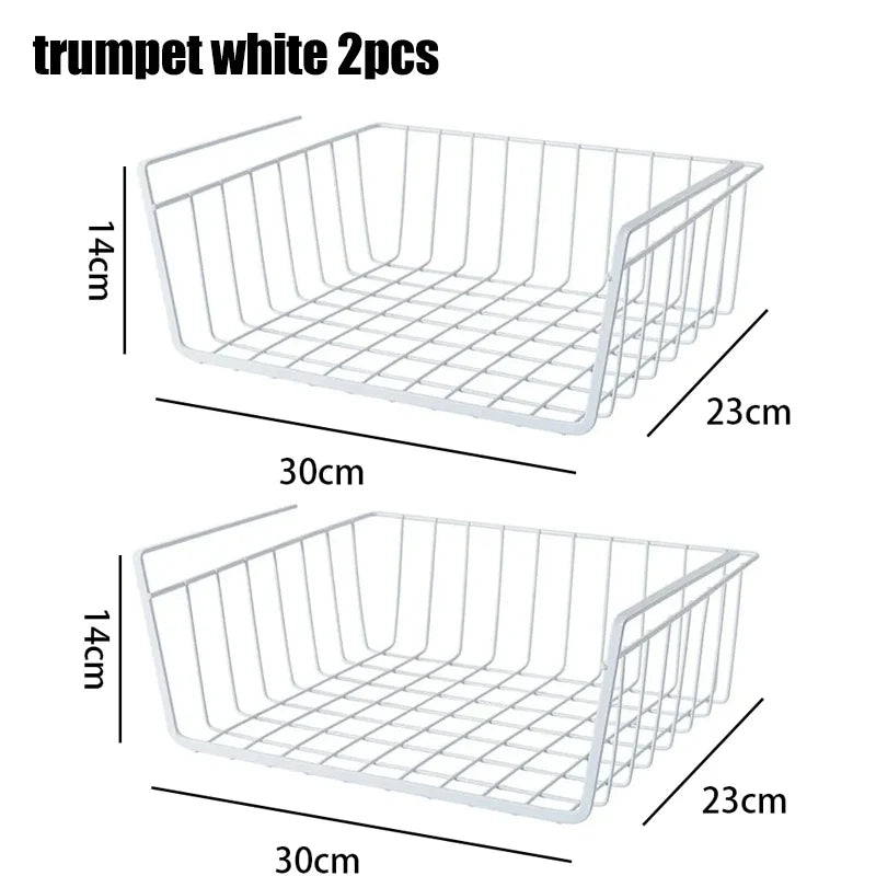 panier de rangement suspendu en métal pour espace de travail et rangement