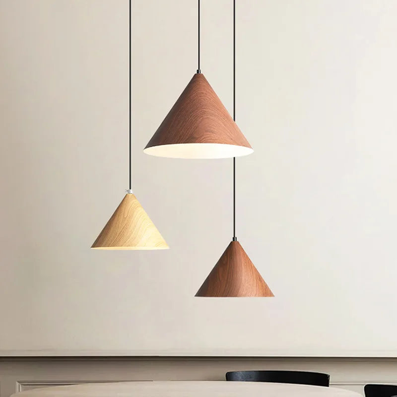 Suspension bois grain simple moderne jap vintage bar