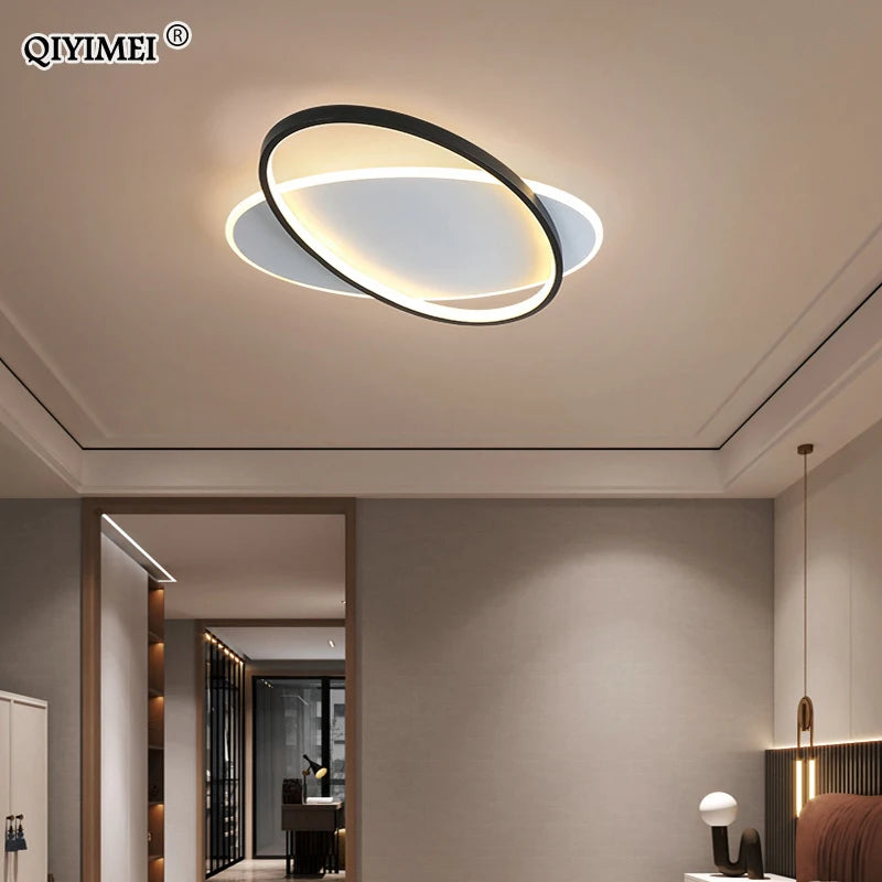 lustre moderne à leds pour intérieur rond luminaria lampara