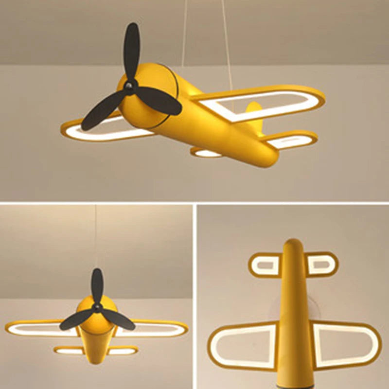 lustre led moderne en forme d'avion pour bébé garçon
