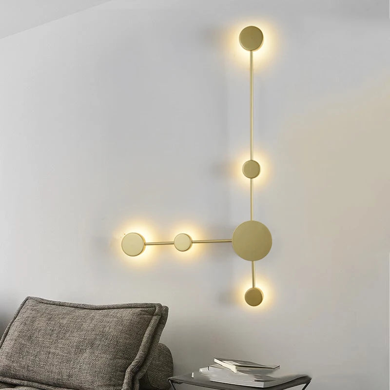 applique murale led postmoderne en acrylique et fer