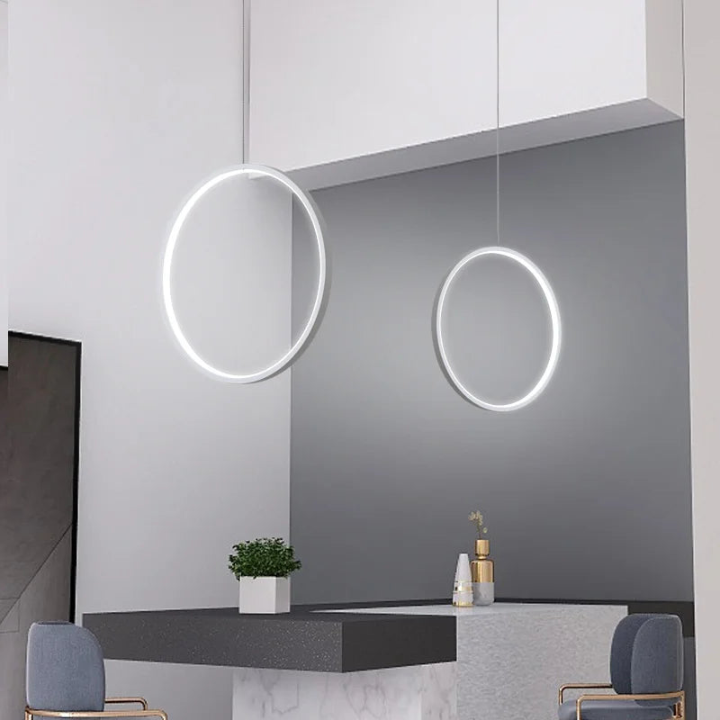 suspension circulaire moderne idéale pour bar ou cuisine