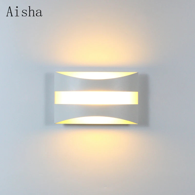 10W LED Wall Lamp Wrought Iron Wall Light Indoor Corridor Staircase Living Room Bedroom Bedside Decorative Lighting
