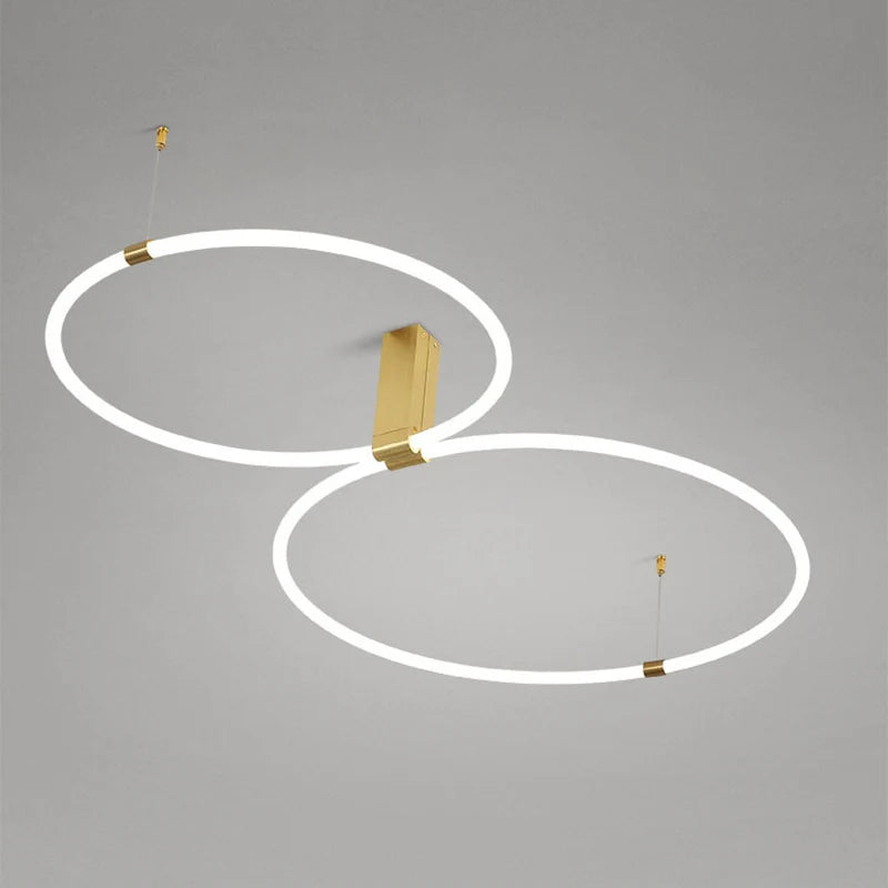 lustres ronds modernes en acrylique avec éclairage 360 degrés