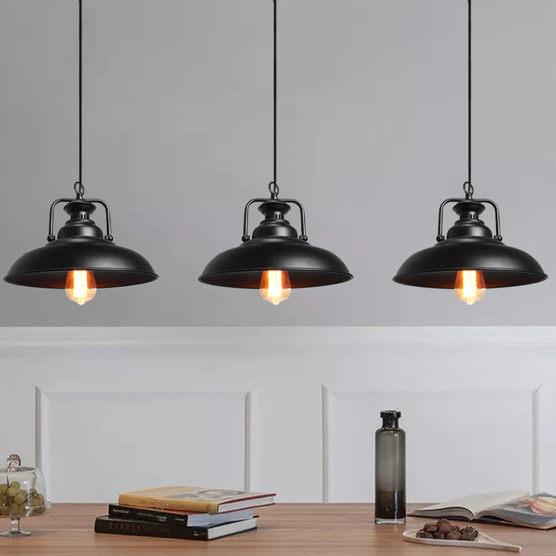 suspension loft industriel vintage lampe lustre rétro éclairage abat-jour