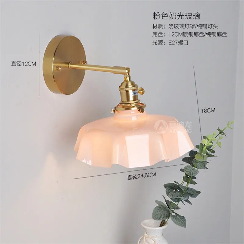 applique murale led nordique verre wandlamp 2021