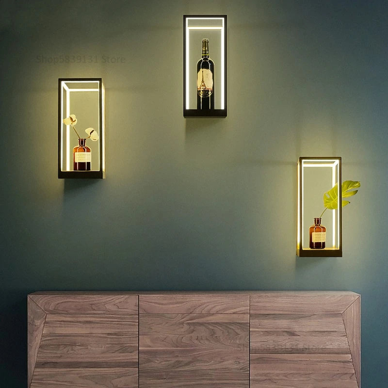 applique murale led moderne cube créatif décoration murale