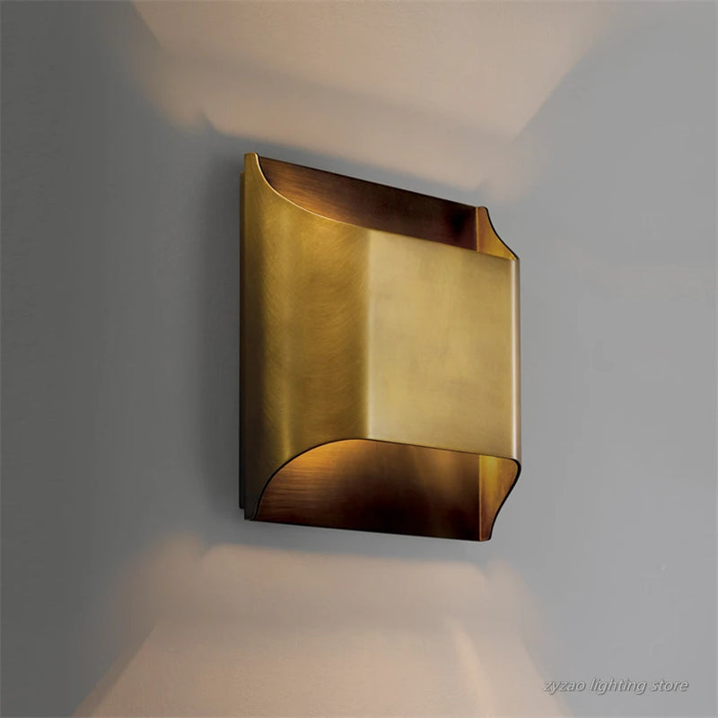 Applique murale de luxe en cuivre lampe de couloir d'hôtel moderne pour salon chambre lampes de chevet lumière de fond applique murale LED lumières