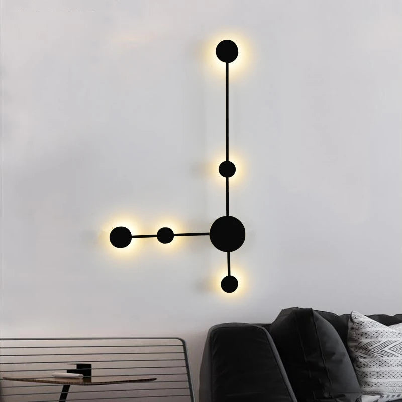 applique murale led postmoderne en acrylique et fer
