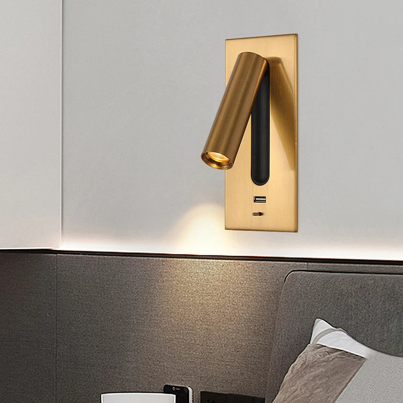 applique murale led multifonction avec chargeur usb intégré