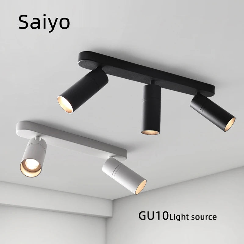 spot led gu10 mr16 montage aluminium rail lumineux