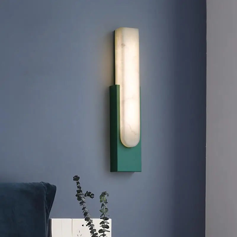 applique murale en marbre luxe minimaliste design moderne avec lumières led