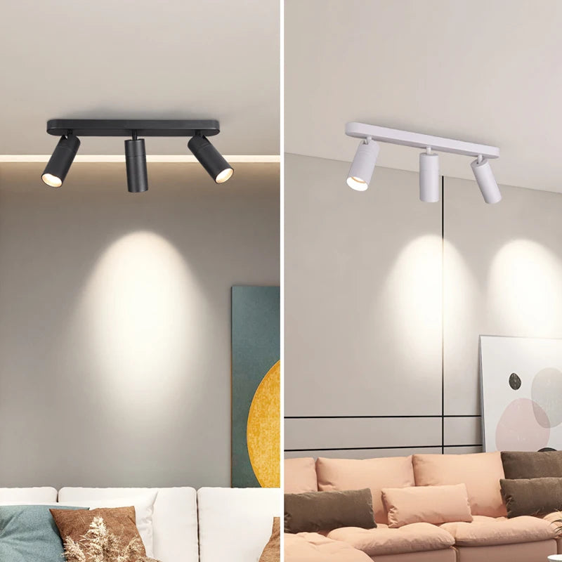 spot led gu10 mr16 montage aluminium rail lumineux