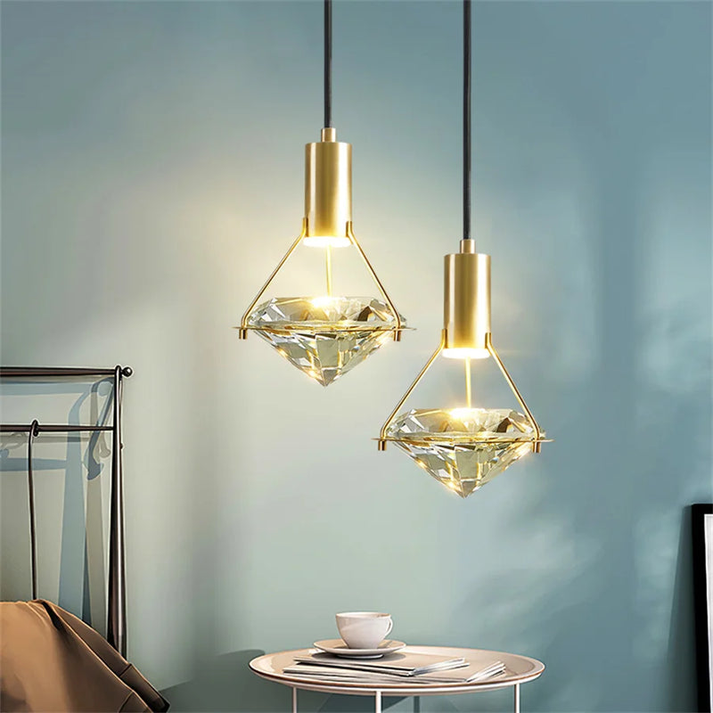 Thrisdar K9 cristal suspension LED lampe moderne Table de chevet suspension lampe cuisine salle à manger chambre lustre suspension