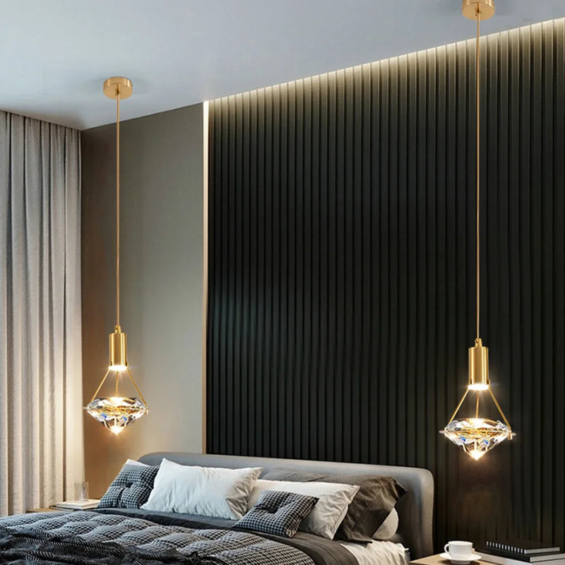 Thrisdar K9 cristal suspension LED lampe moderne Table de chevet suspension lampe cuisine salle à manger chambre lustre suspension