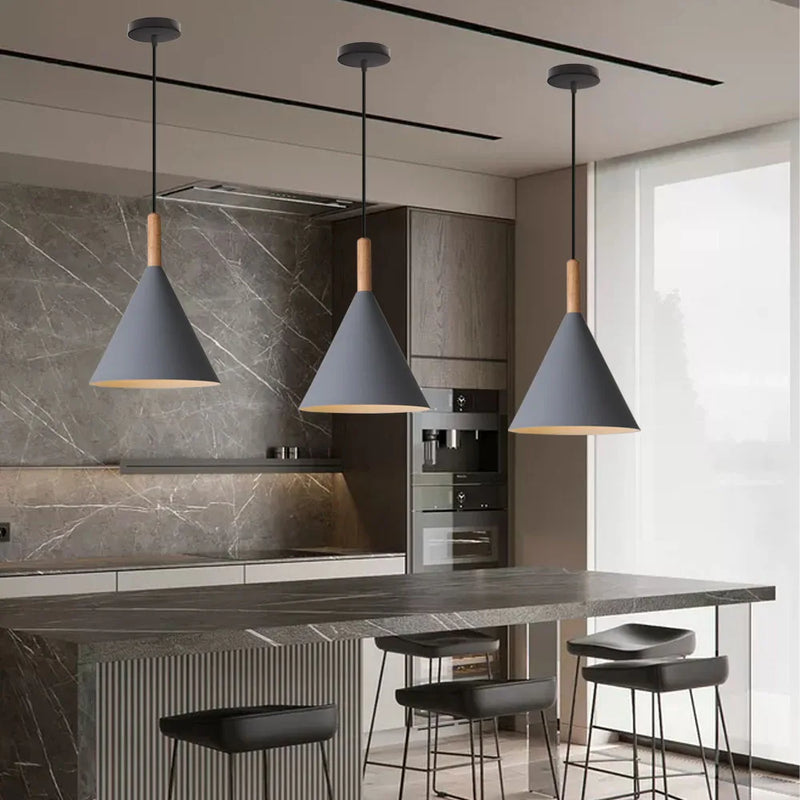 Nordique moderne LED bois suspension lumières luminaires De cuisine décor à la maison barres chambre suspension lampe lampara De Techo Colgante Moderna