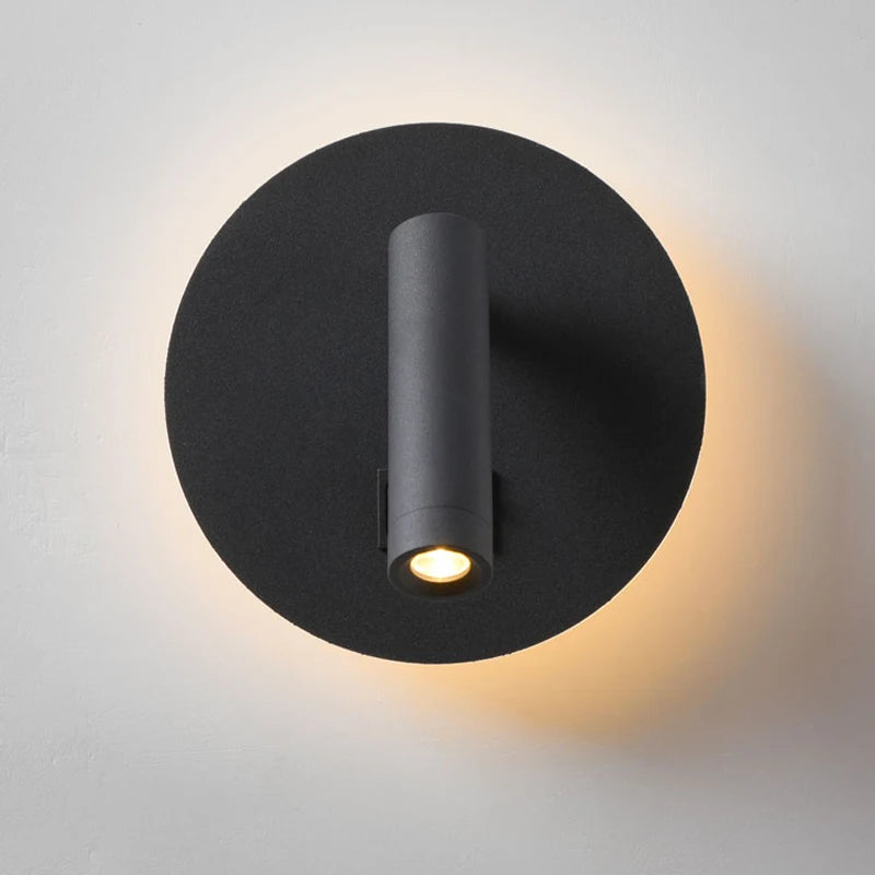applique murale noir et blanc Led minimaliste lampe de chevet chambre hôtel avec interrupteur de projecteur Applique murale déco pour la maison