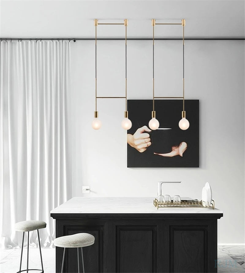 lustre nordique or moderne pour décoration noël luminaires maison