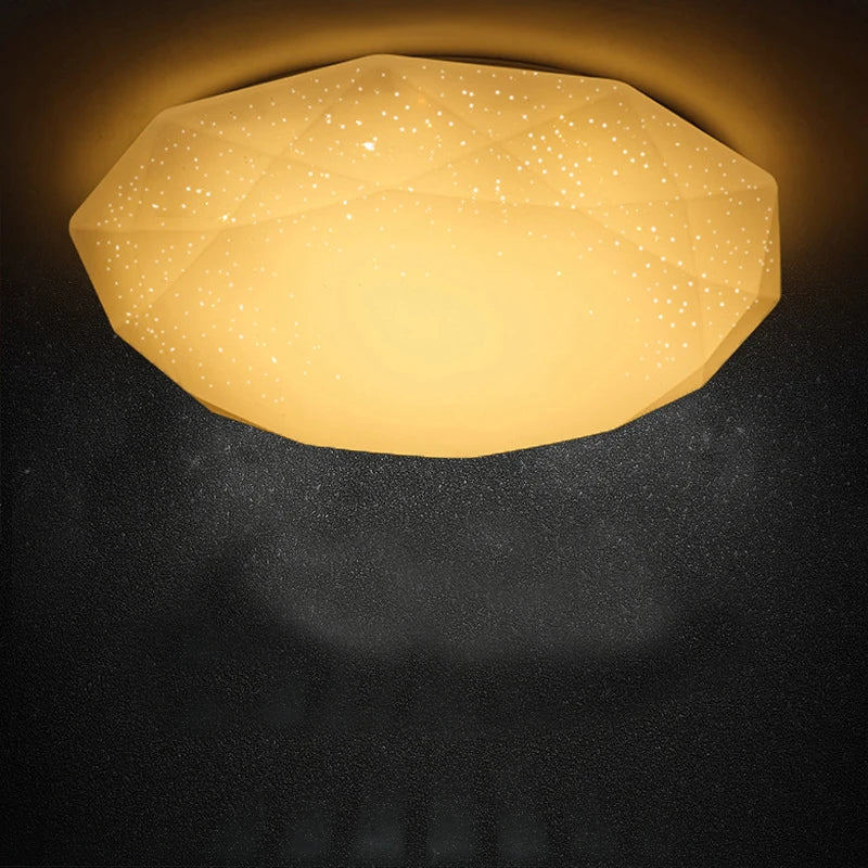 plafonnier nordique diamant étoile ciel leds acrylique moderne