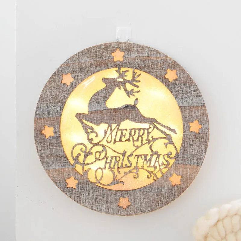 éclairage led vacances arbre noël cerf étoile décoration maison