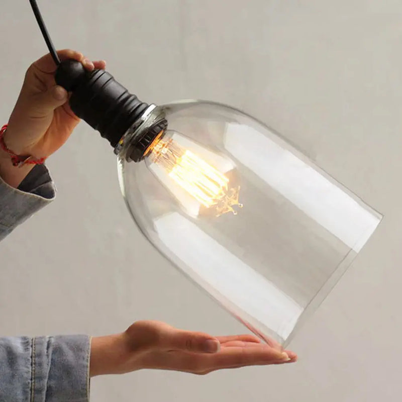 suspension Edison Vintage abat-jour en verre dans rétro Style Loft industriel suspension éclairage Lampara Colgante De Techo