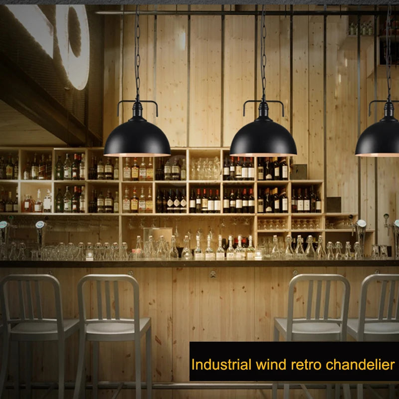 lampe suspendue vintage loft industrielle nordique veilleuse bar