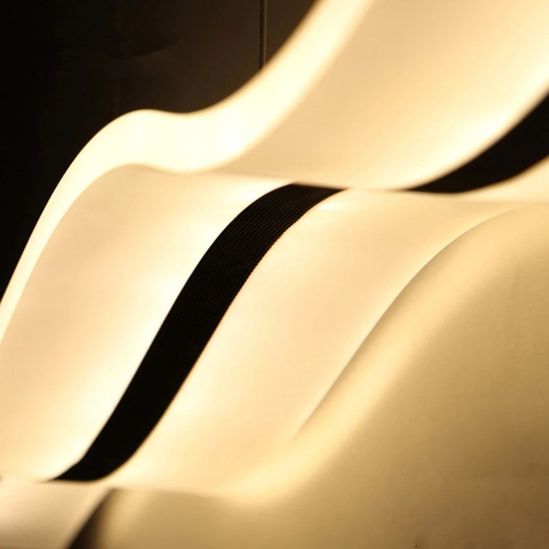 suspension moderne acrylique design vague gzmj led luminaire