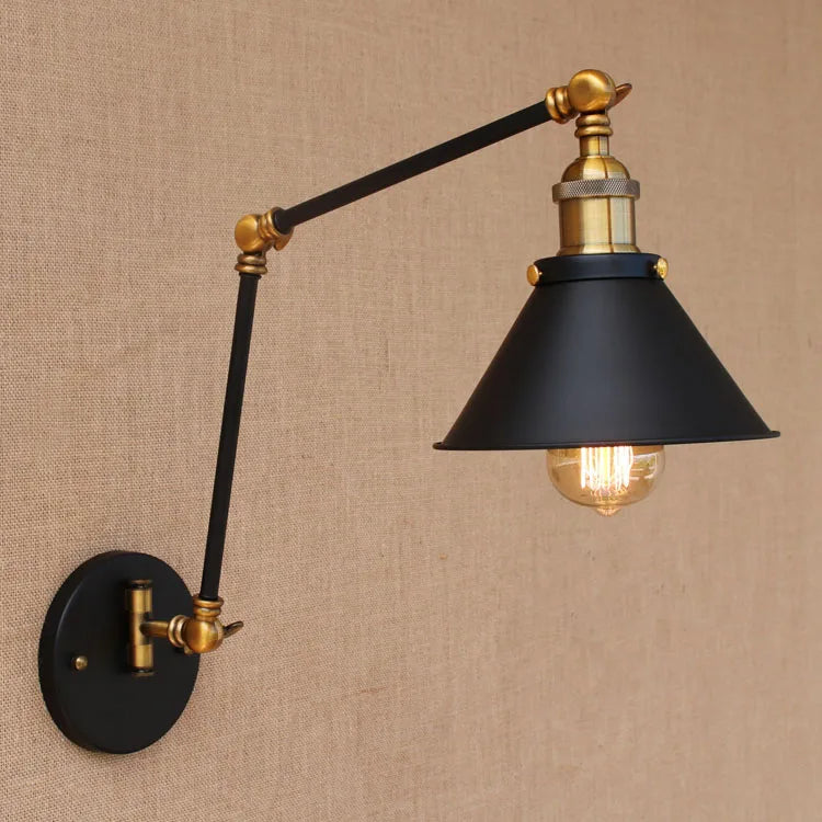 applique murale réglable longue style loft vintage avec led
