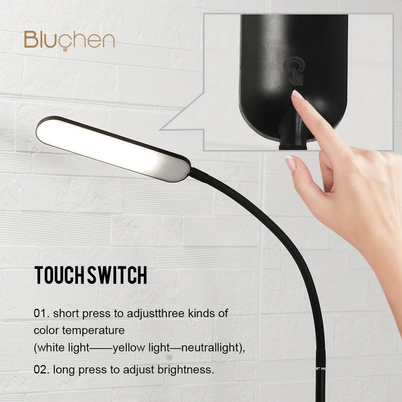 lampadaire led moderne avec interrupteur tactile et télécommande
