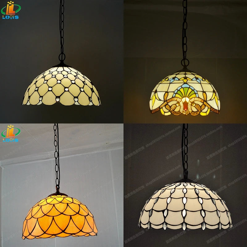 lustre tiffany européen pour restaurant café ou bar