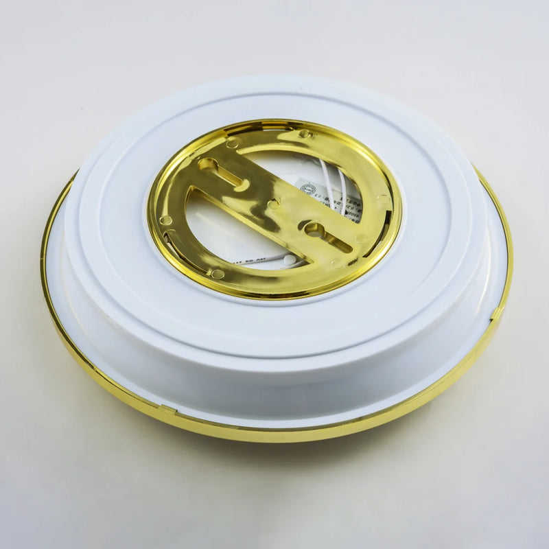 Zerouno plafond moderne à LEDs lumière étanche salle de bains lampe ronde salle de bain toilette 30W capteur de mouvement intérieur de la maison noir brillant