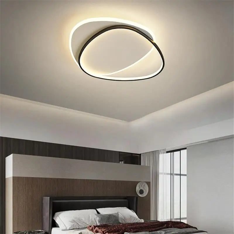 lustre moderne à leds pour intérieur rond luminaria lampara