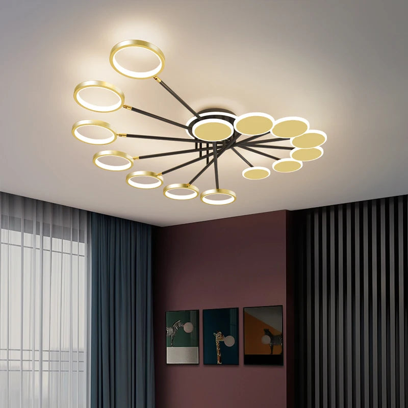 lustre créatif led pour décoration intérieure moderne