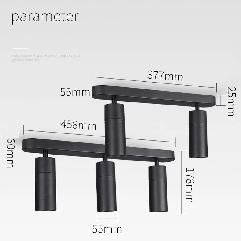 spot led gu10 mr16 montage aluminium rail lumineux