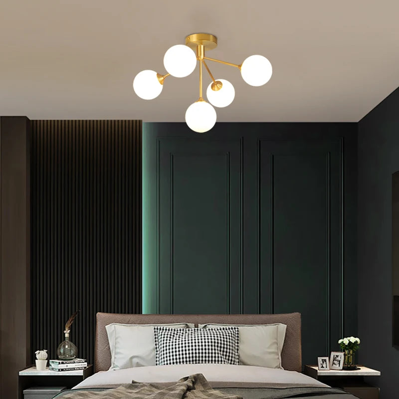 lustre design nordique décoratif avec éclairage led spoutnik