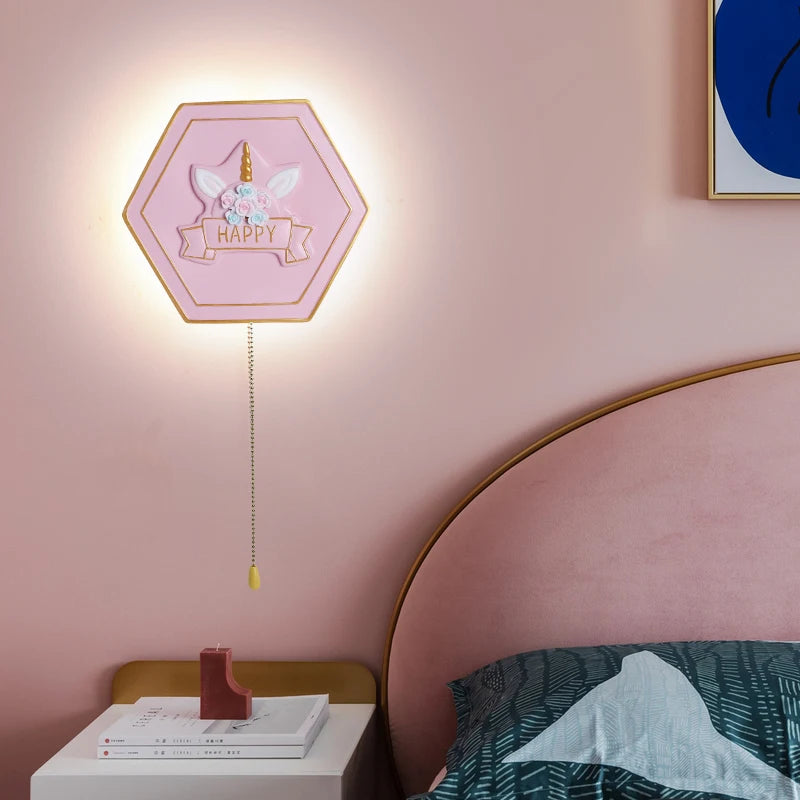 applique murale hexagonale princesse astronaute