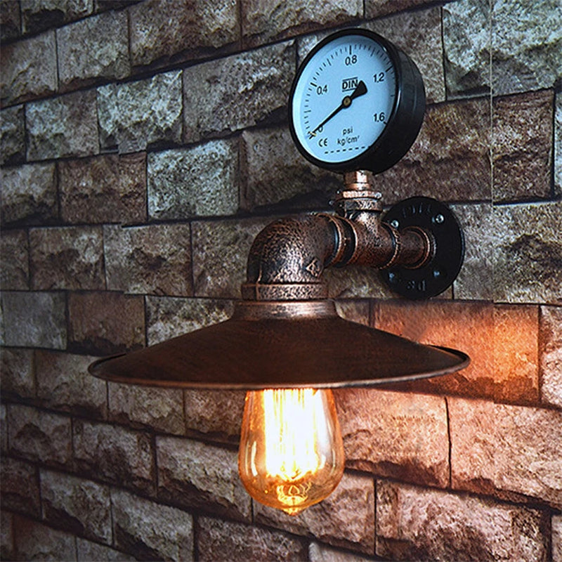 applique murale industrielle vintage en fer nordique pour bar café