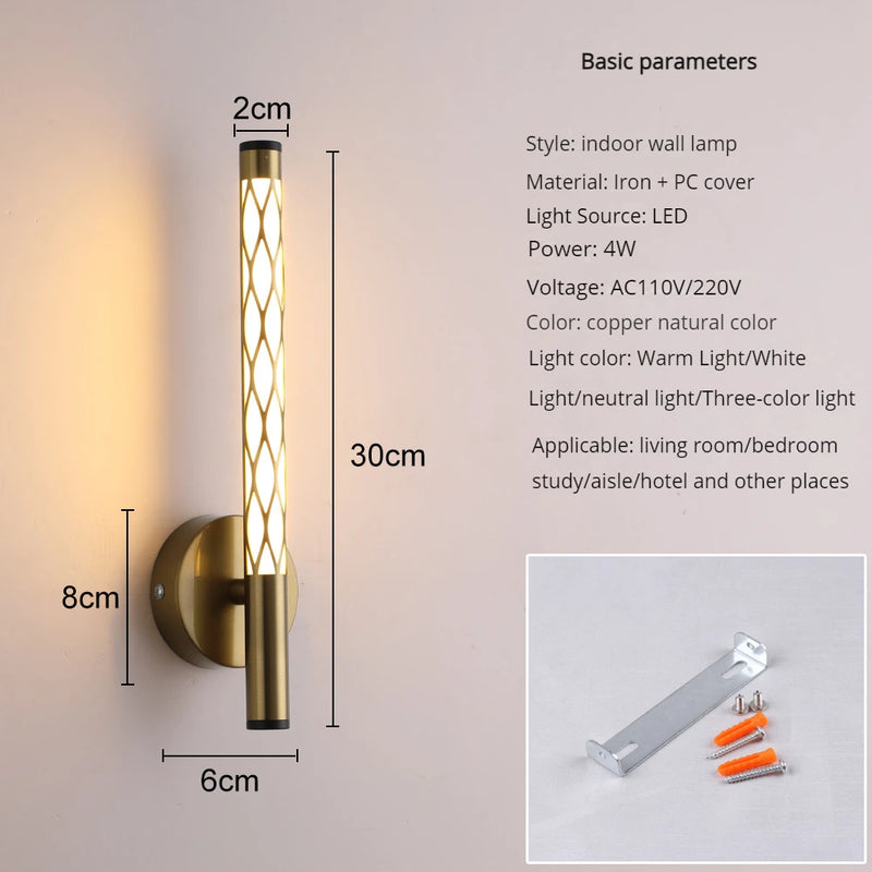 applique murale led nordique moderne pour décoration intérieure