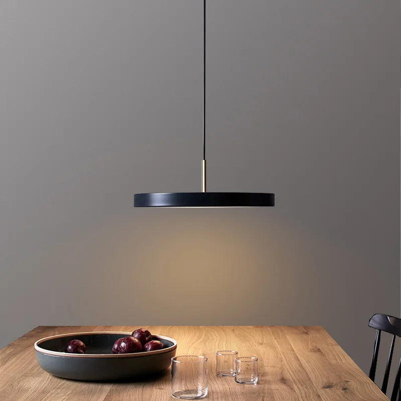suspension led moderne lumière disque suspendus décoration luminaire lustre