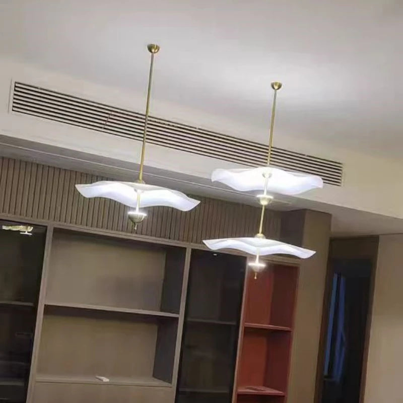lustre créatif nordique en forme de lotus pour décoration intérieure