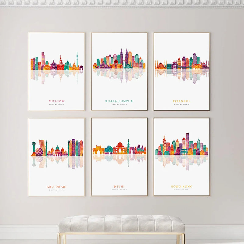 affiches et impressions des skylines de grandes villes