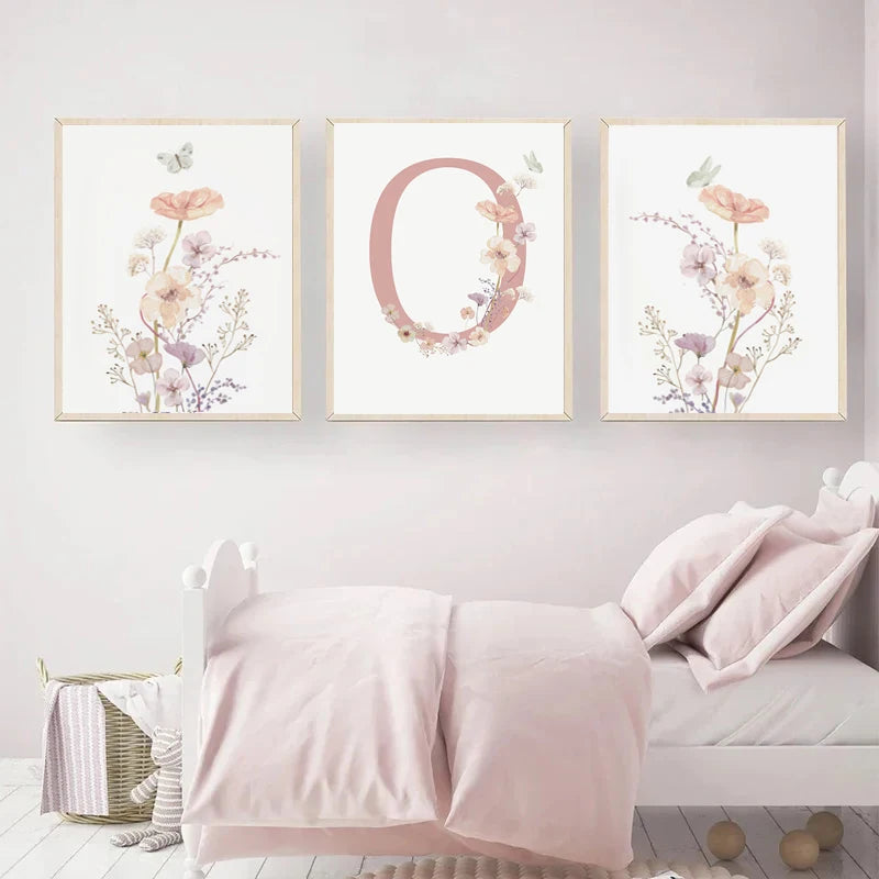 affiche photo personnalisée fleur sauvage pour chambre enfant