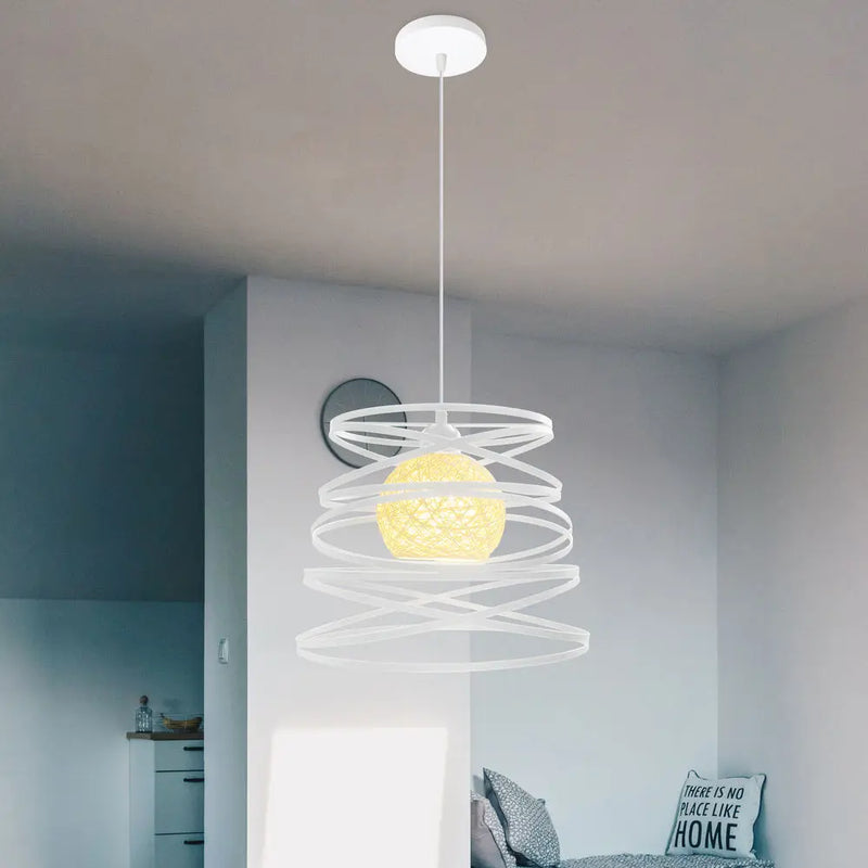 Lampe Spirale Suspendue Vintage