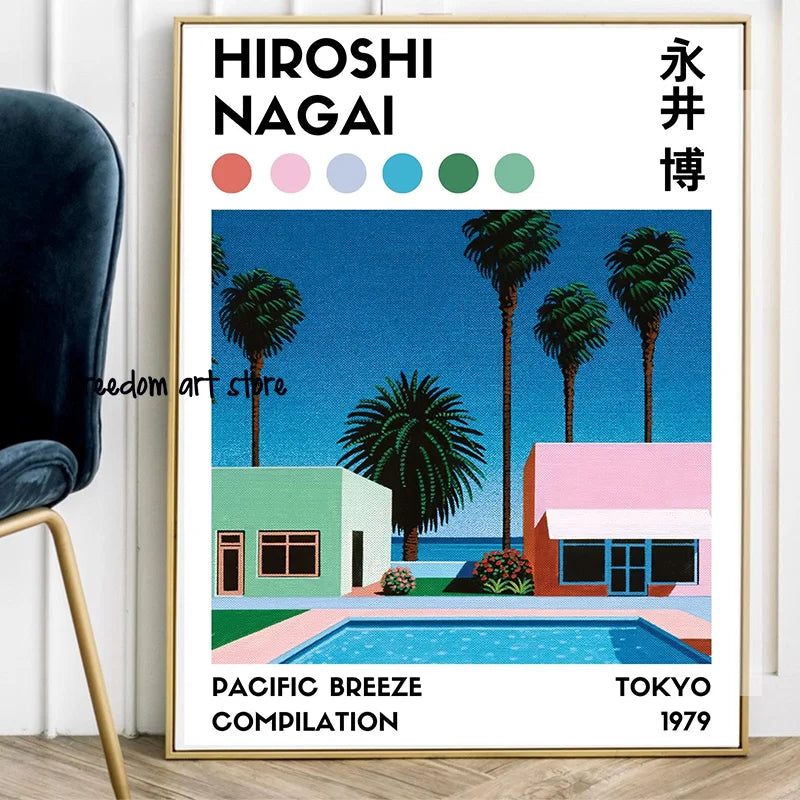 affiches d'art vintage japonaises années 80 par hiroshi nagai