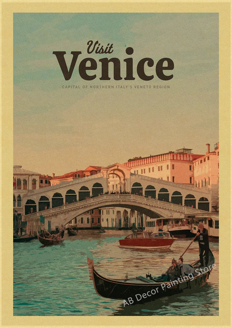 affiche vintage de voyage pour passionnés de tourisme