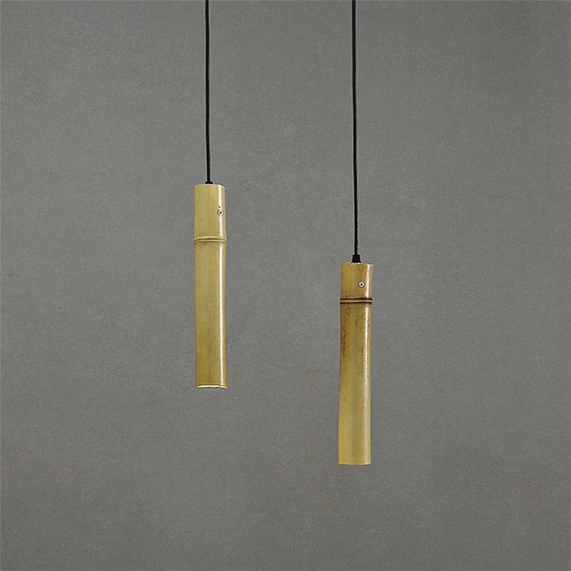 suspension en bambou style minimaliste chinois led