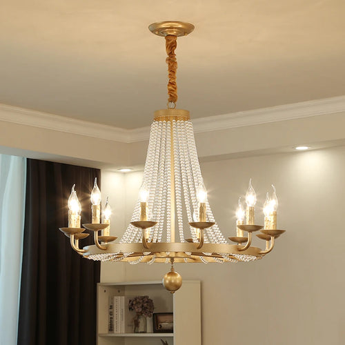 suspension vintage en cristal pour décoration rétro chic