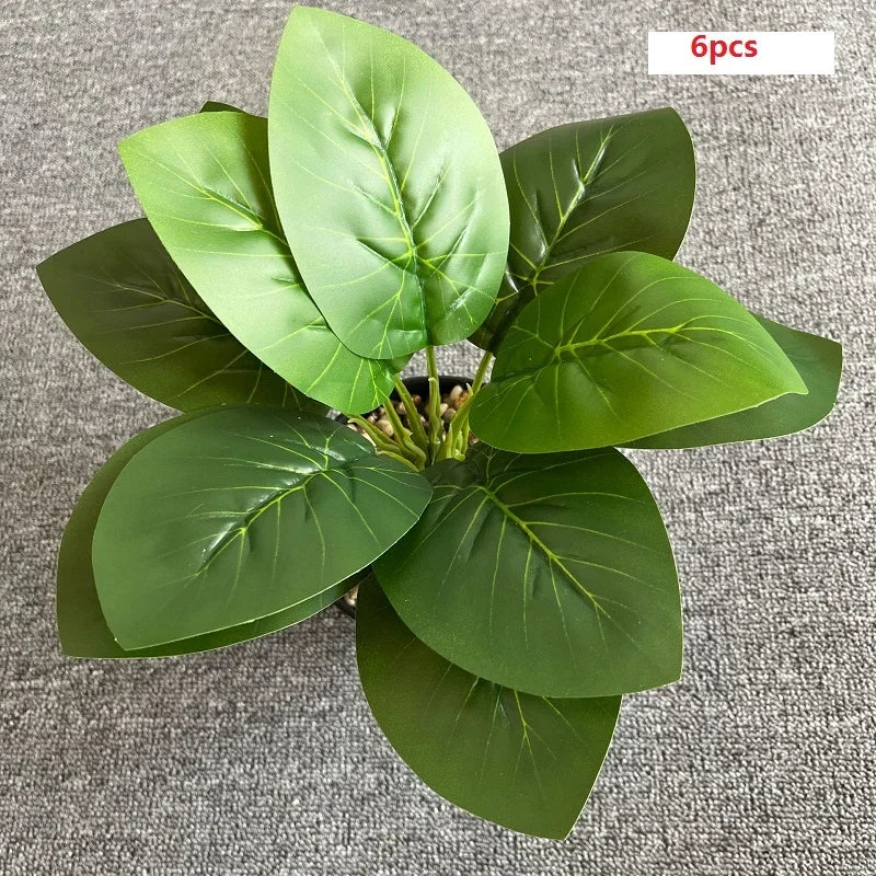 feuilles de phénix artificielles décoration verte en plastique