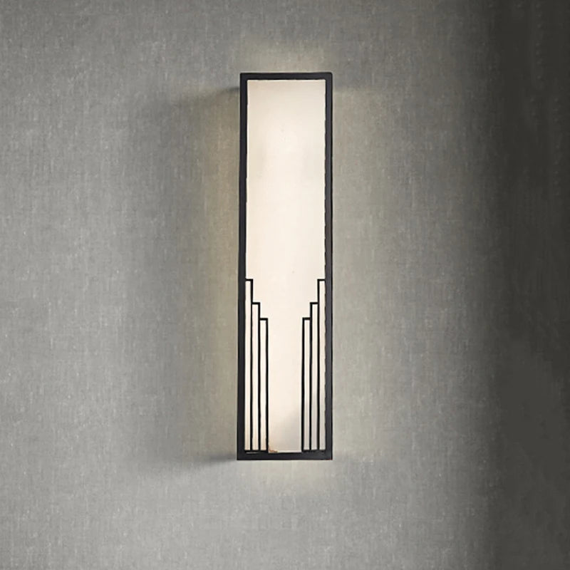 applique murale en marbre et cuivre style chinois pour décoration hôtel