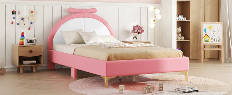 lit plat rembourré avec tête de lit élégante et confortable